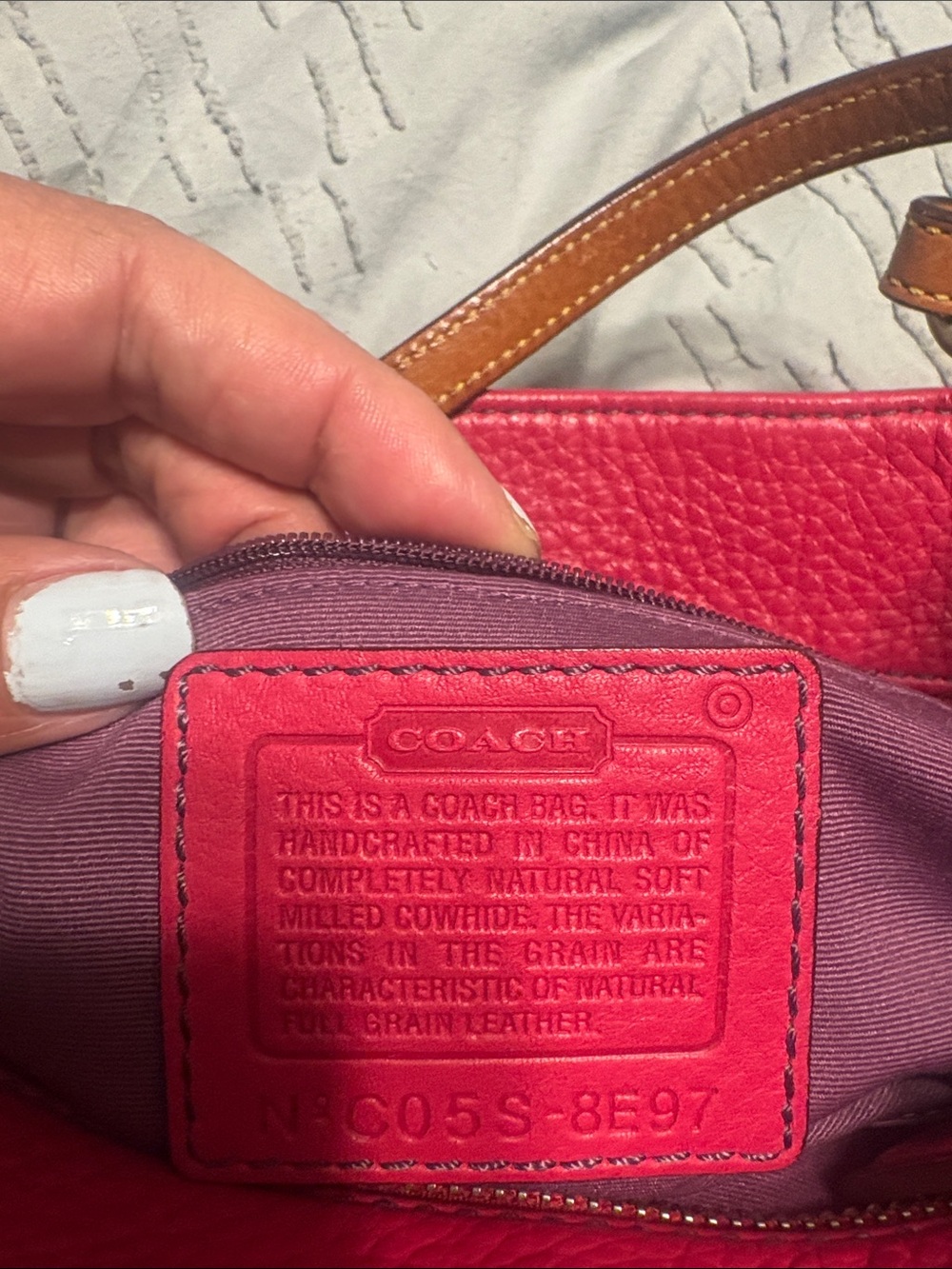 Vintage Coach y2k chelsea bag in fuchsia red - Picture 6 of 6
